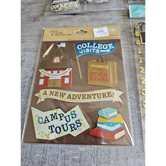 Sticker Lot Grad Graduation Graduate Scrapbooking 3D Stickers Jolee's RARE #60 - Picture 3 of 10